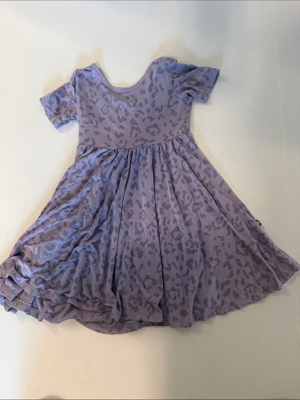 Kyte BABY Taro Leopard-Print Twirl Dress